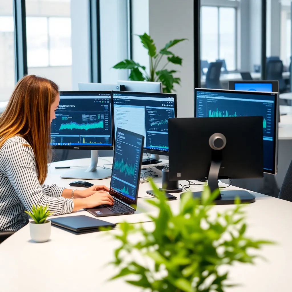 Professionals die samenwerken aan data-analyse in een Nederlands kantoor