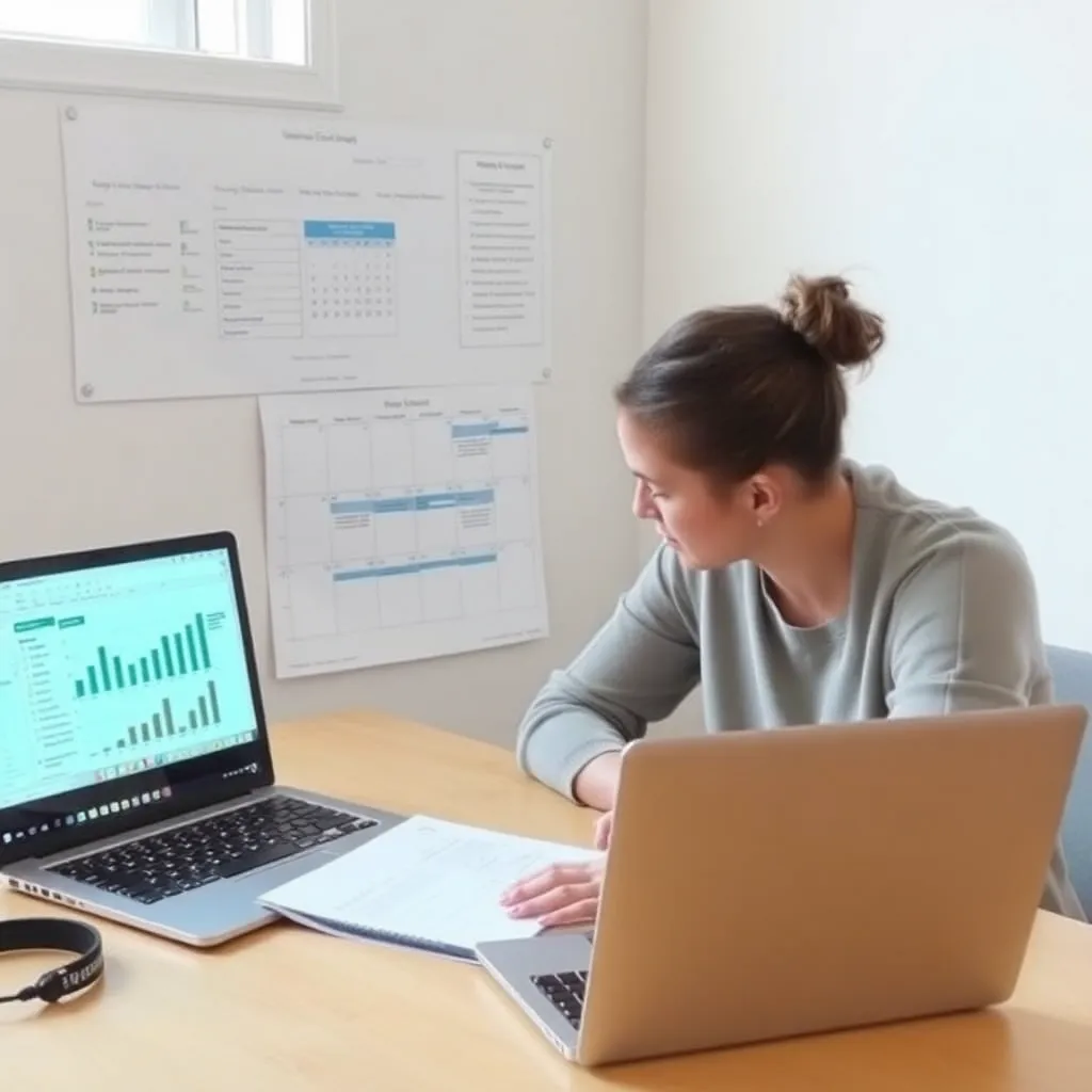 Student die een flexibel studieschema plant voor data-analyse